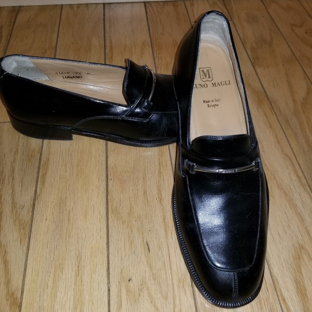 Bruno Magli Black Leather Men's shoes size 8.5